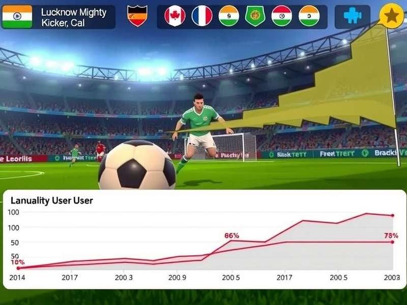 Lucknow Mighty Kickers gameplay screenshot showing football action